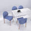 Chaises d'appoint Designer avec siège en PP et pieds en bois de chêne massif (ensemble de 4)-456523275