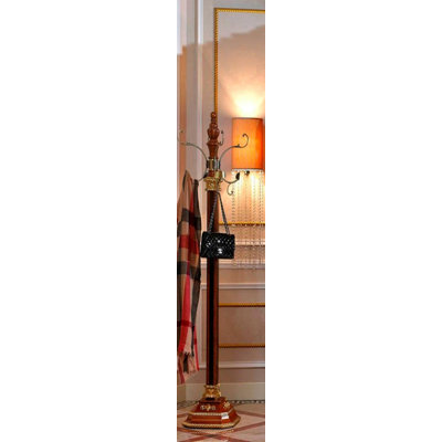 Solid Wood Freestanding 4 - Hook Coat Rack