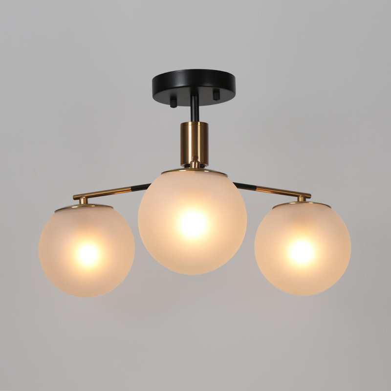 Plafonnier semi-encastré à 3 lumières à intensité variable Bradden