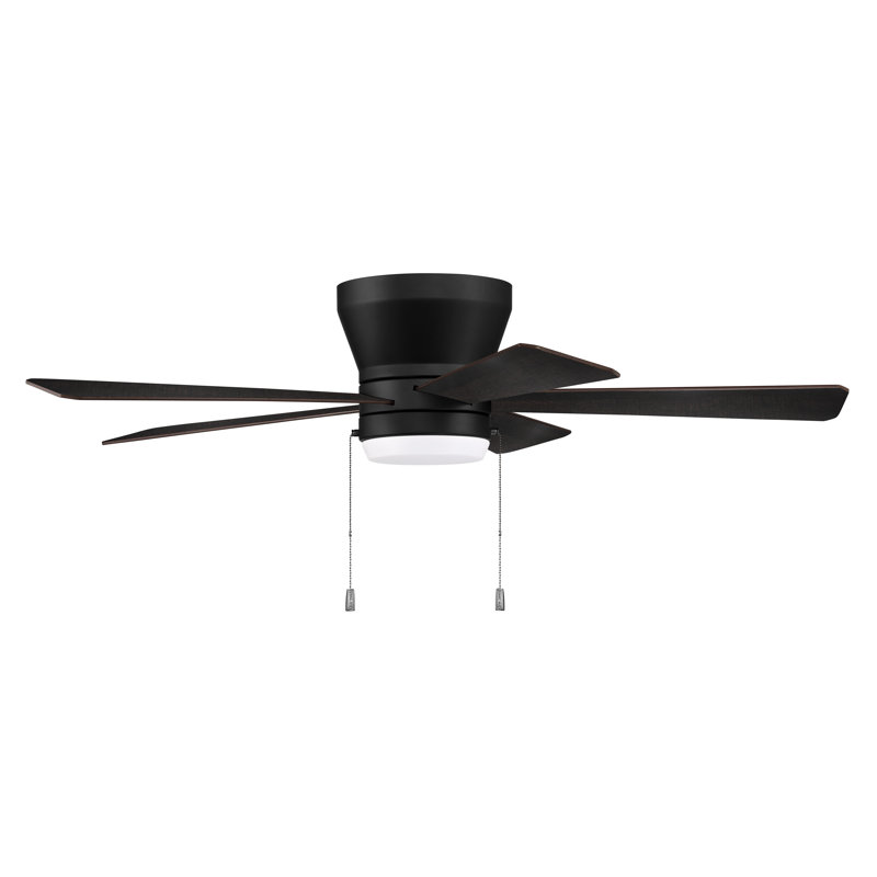 Ventilateur de plafond encastré à DEL à 5 pales 52 po Merit, Dos plat