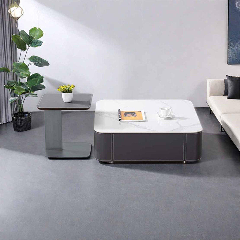 Table basse carrée, H 14,2 po x L 43,3 po x l 43,3 po