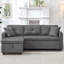 3 Seater Linen Sofa Bed-365104658