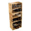 4 Pair Stackable Solid Wood Shoe Rack