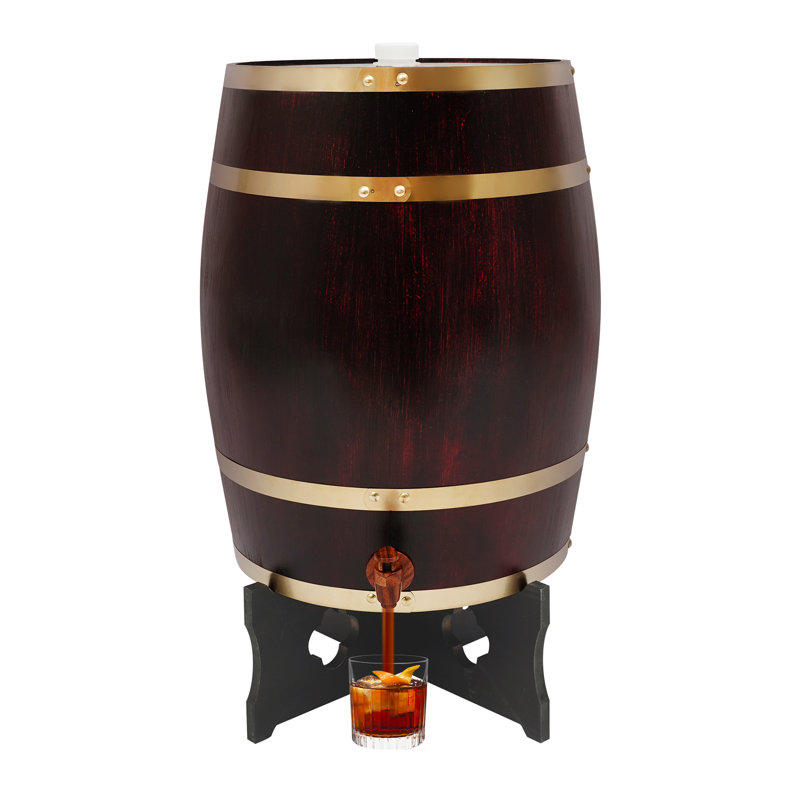 Distributeur de boissons vertical 7,93 gallons, Noir noyer
