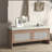 Rattan Storage Bench with Cushion, Faux Rattan Shoe Cabinet with 2 Doors, Modern Wood Entryway Seat