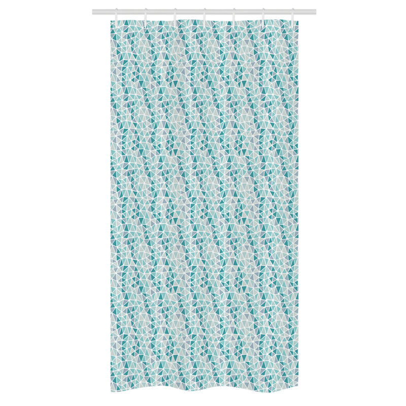 Stina Geometric Shower Curtain with Hooks Included, 72" H x 36" W