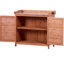 Banc de jardin 39 po, orange, avec 2 tablettes, crochets latéraux et table galvanisée pour le plaisir et le rangement extérieur, crochets de table, orange-993222163