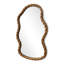 Miroir mural à cadre torsadé irrégulier de 90 cm (35,4 po), miroir décoratif en bronze antique-1244799994