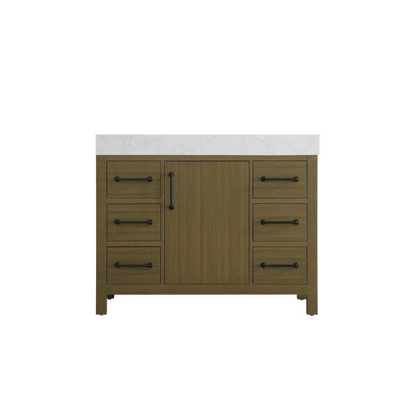 Meuble-lavabo simple 42 po_Traditional_VF60642, Brun châtaigne