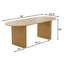 Table de salle à manger ovale moderne de style ferme Bren 79 po avec pied cannelé et fini mat en bois.-1381785616-1381785617