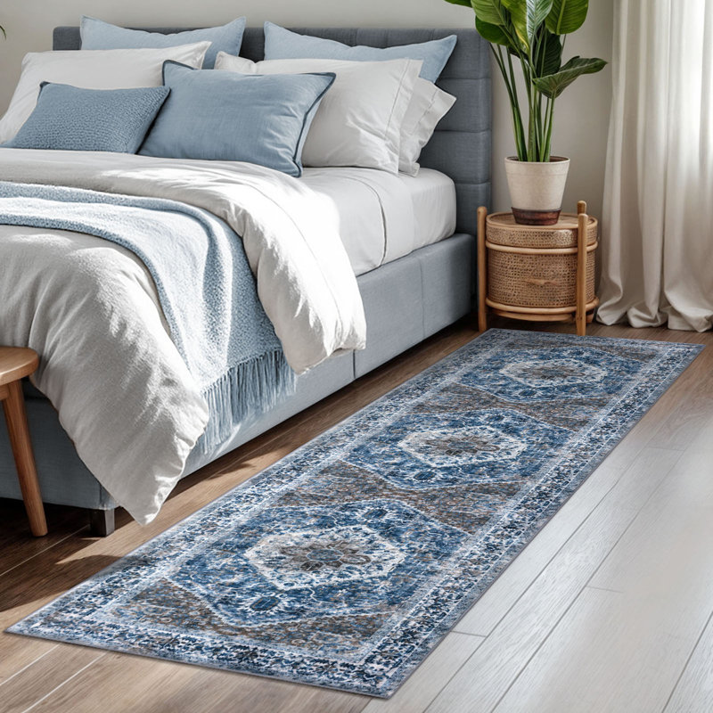 Tapis d'intérieur antidérapant Jodhveer , Tapis de couloir de 2 pi x 7 pi