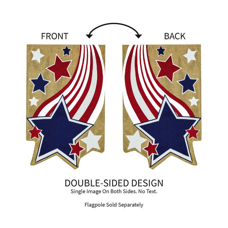 Drapeau de jardin en polyester 18 x 13 po Everleaner