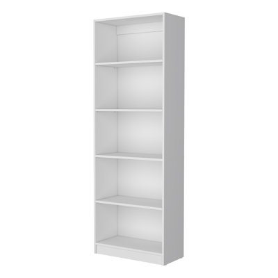 Bibliothèque à 4 tablettes Sutton avec tablettes de rangement modernes