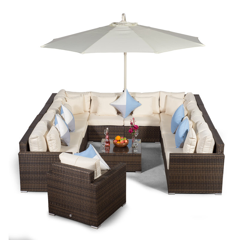 Yancey 5 Seater Rattan Corner Sofa Set