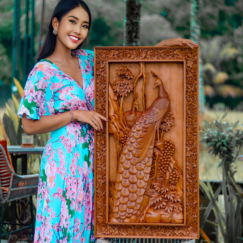 Handmade Wall Decor on Solid Wood