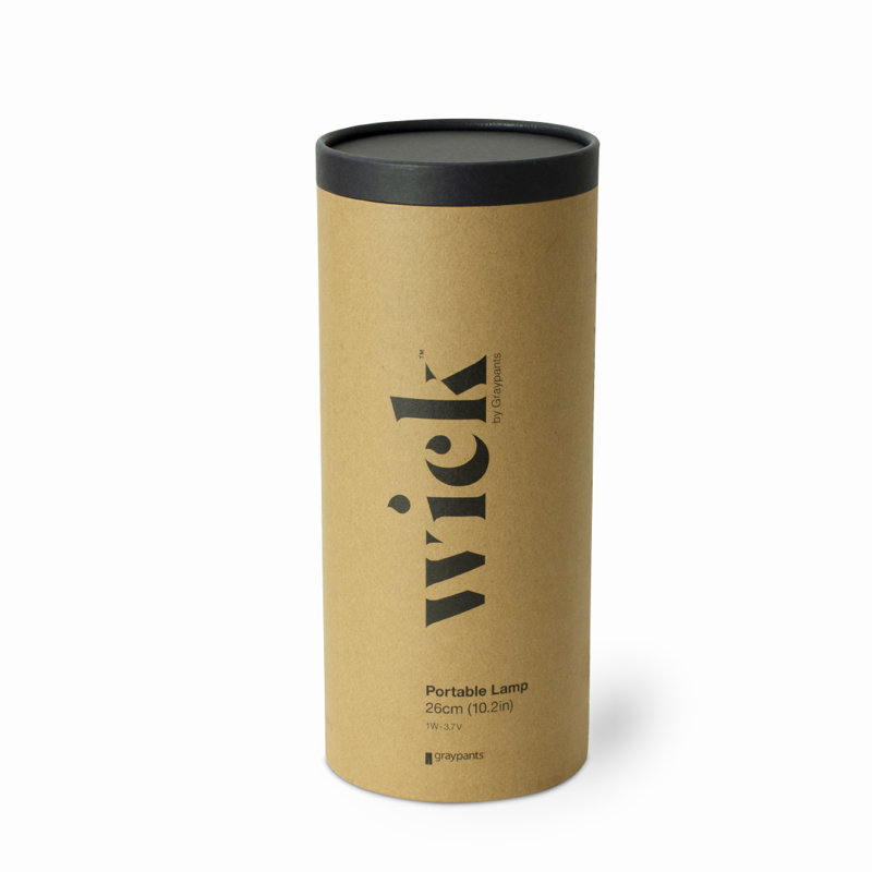 Candle-Inspired Portable Rechargeable Lamp - Wick, Sage Green, 10.2" H x 4.7" W x 4.7" D