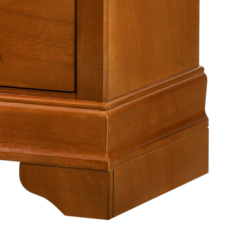 Table de chevet élégante en chêne avec 2 tiroirs