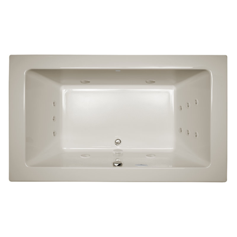 Sia® Illuma Right-Hand 66" L x 36" W Drop In Whirlpool Bathtub, Oyster