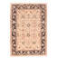 Wool Floral Area Rug in Beige
