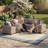 5-Person All-Weather PE Wicker Outdoor Sectional Sofa Set With Cushions And Wide Armrests-1941025444