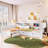 Wood Twin Size L-shaped Platform Bed with Trundle and a Drawer, White(Old SKU:N7090001045K, Expected Arrival Time: 12.18)-619341164