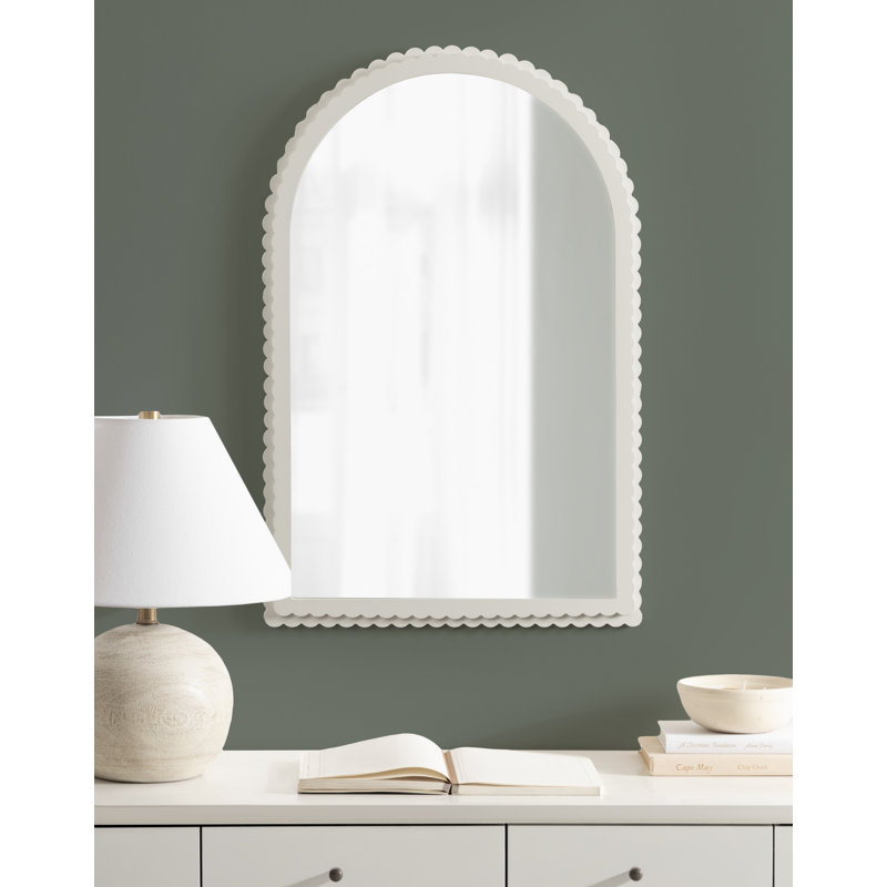 Miroir mural Scallia, Blanc, 20 po x 30 po