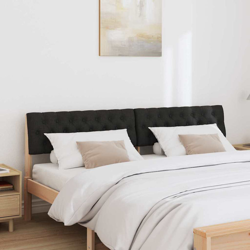 Solid Wood Headboard, DE Size - 180 x 220 cm, Brown, Black