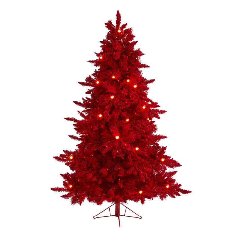 Lighted Artificial Christmas Tree, 6' H