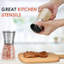 Original Salt Or Pepper Grinder Top Spice Mill With Ceramic Blades Brushed And Adjustable Coarseness By Pepper Grindersingle Package