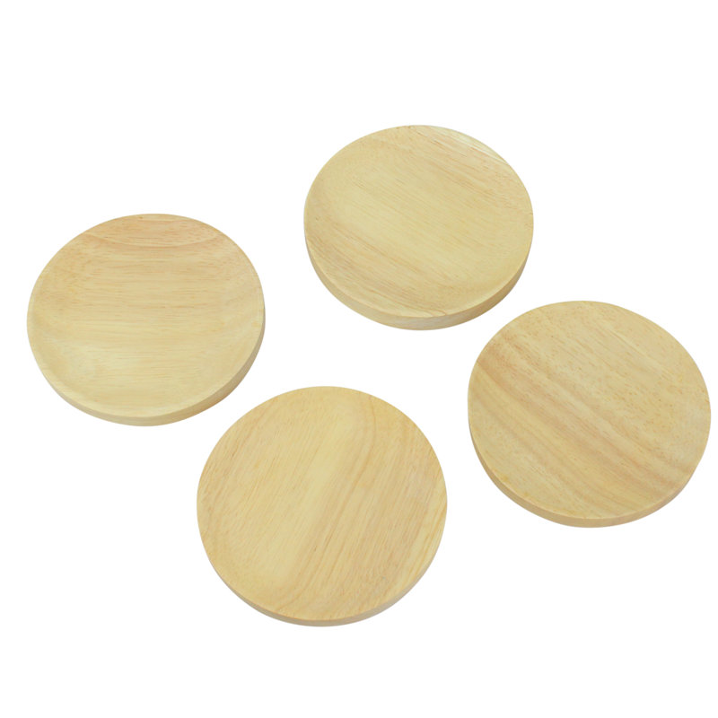 Assiettes à vin en bois 4,5 po