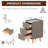 Solid Wood Core Leather Upholstered Faux Marble Top Nightstand - Quick Leg Assembly Only-1389989079-1397123215