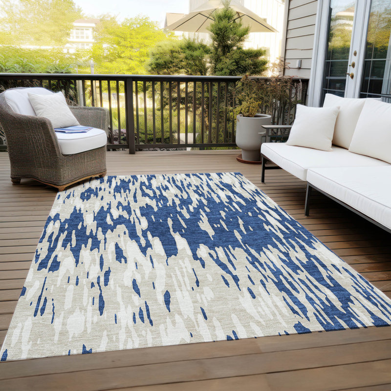 Tapis rectangulaire Aleighna avec envers antidérapant, Rectangle 5 pi x 7 pi 6 po