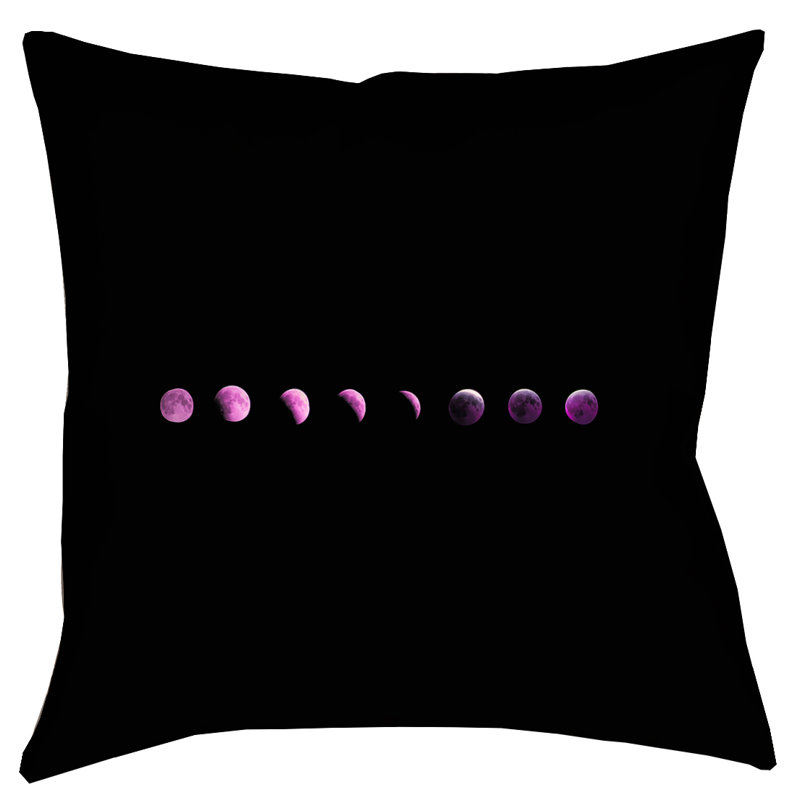 Coussin décoratif à motif de lune Katelyn Smith, 16 po x 1 po, Mauve