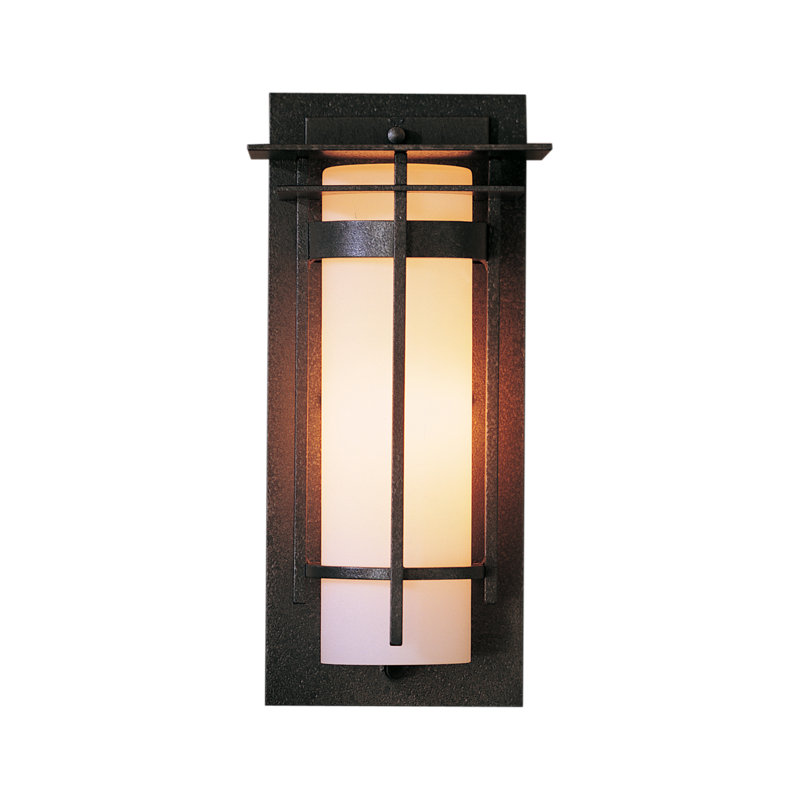 Banded 1 - Bulb Outdoor Flush Mount, Natural Iron, 12.5" H x 6" W x 4.7" D
