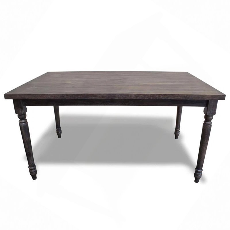 Table de salle à manger rectangulaire 59 ", placage gris patiné