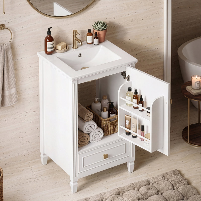 Bathroom Vanity with Ceramic Sink