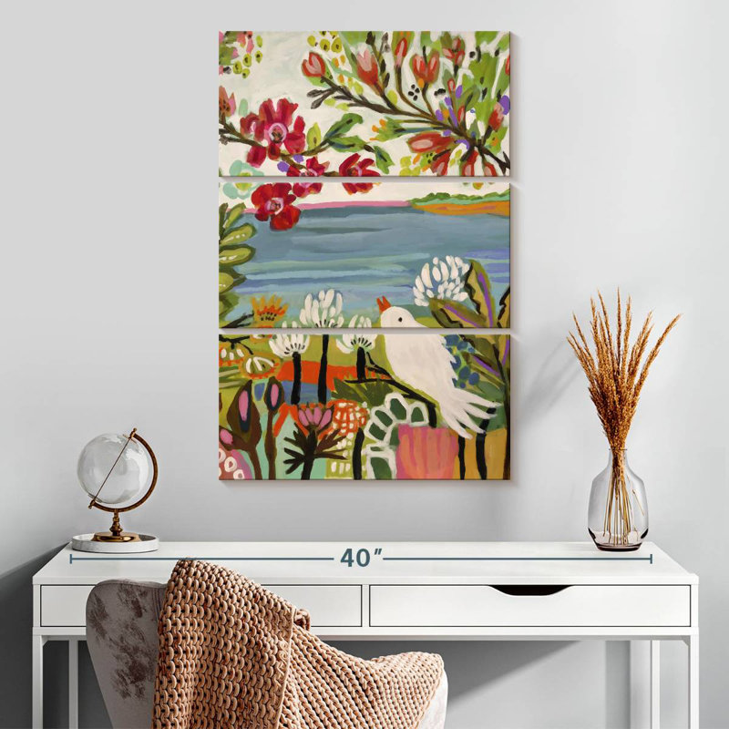 Brampt Birds In The Garden II, 32" H x 20" W