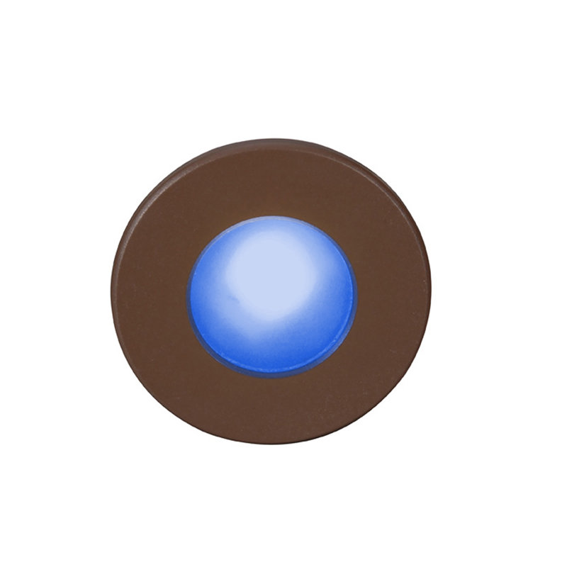 Integrated LED Step Light, Blue, Bronze