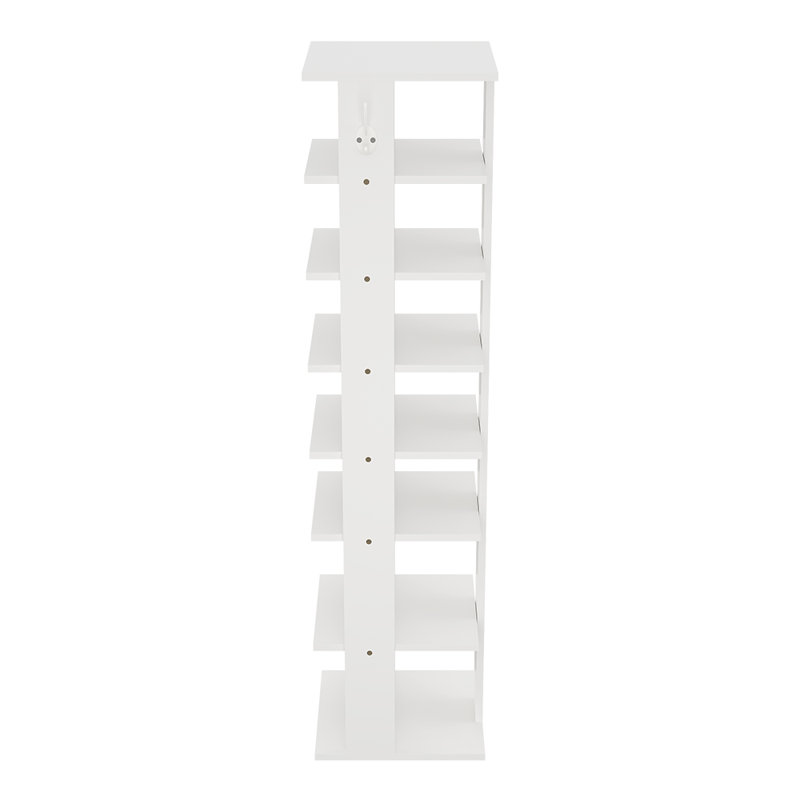 8 Tier Vintage Breeze Vertical Shoe Rack, Brown