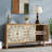 Carved Sideboard with Door and Solid Wood Legs-662281928-649563576
