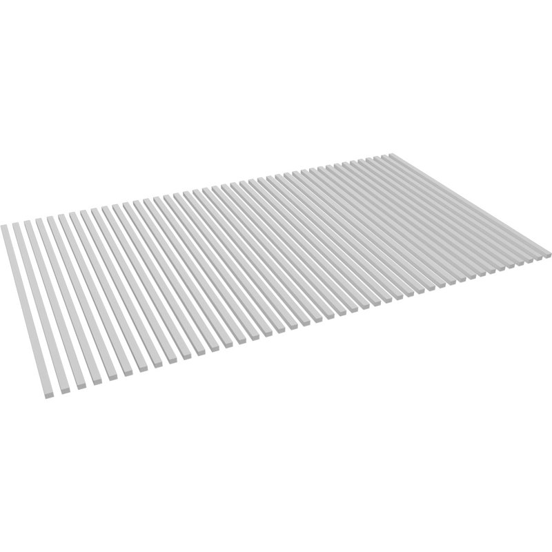 47"H x 3/4"T PVC Adjustable Slat Wall Panel Kit w/ 1"W Slats, Unfinished (contains 42 Slats), 47" H x 83" W x 0.75" D