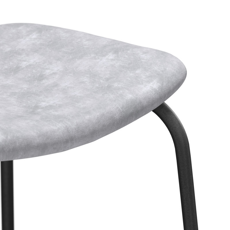 Tabouret de bar et de comptoir Buda, Tabouret de bar (siège d’une hauteur de 30 po), Gris, Noyer