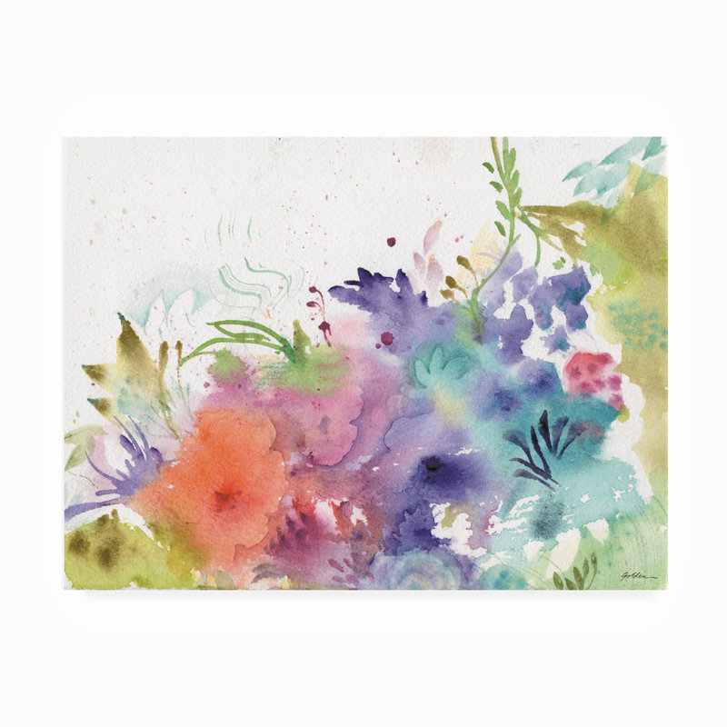 Toile d'extérieur «Garden Rainbows» Sheila Golden, H 35 po x l 47 po x P 1,5 po