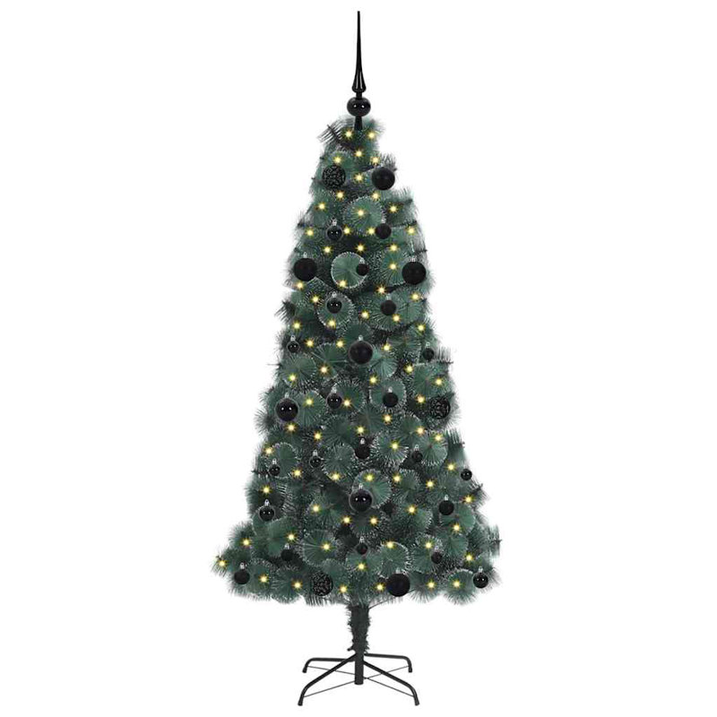 150cm H Lighted Artificial Christmas Tree, Black