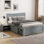 Lit plateforme avec tiroir et deux tablettes-158583730-158583731