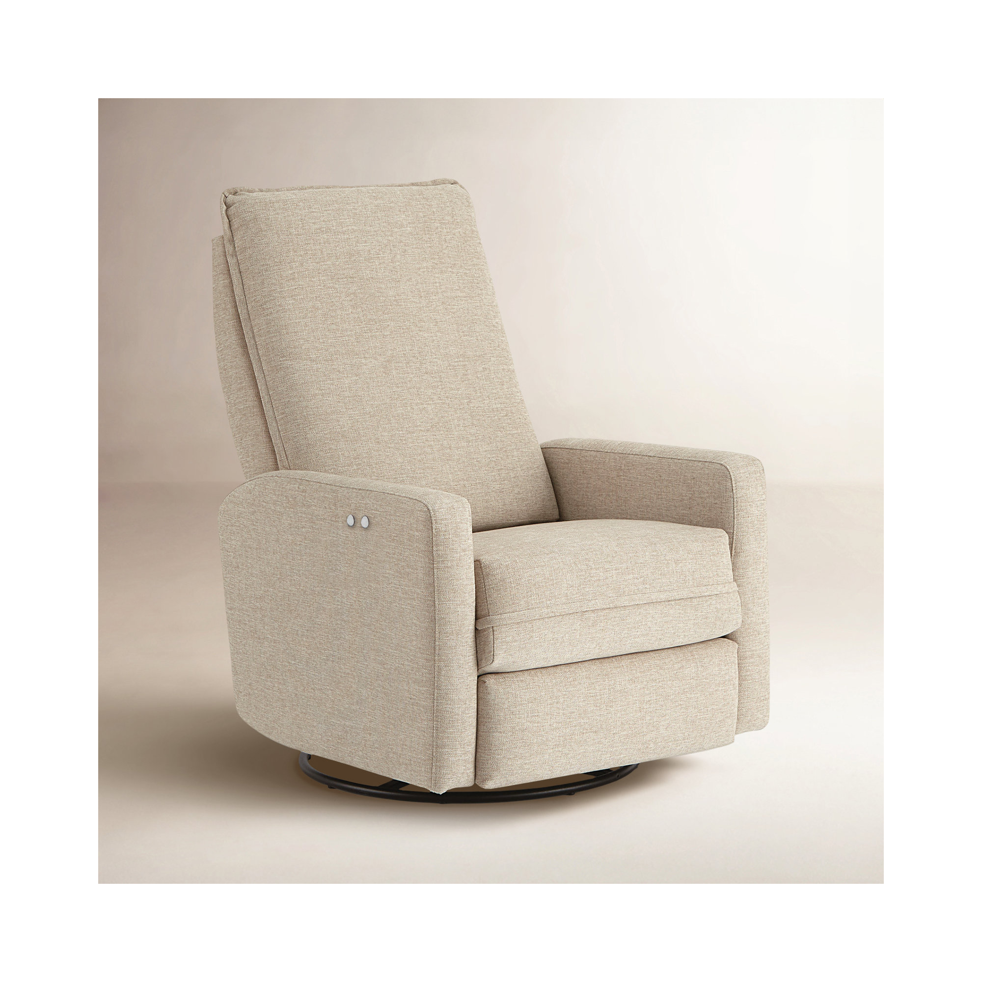 Swivel Recliner, Manual, Smokey Blue Multicolored Performance