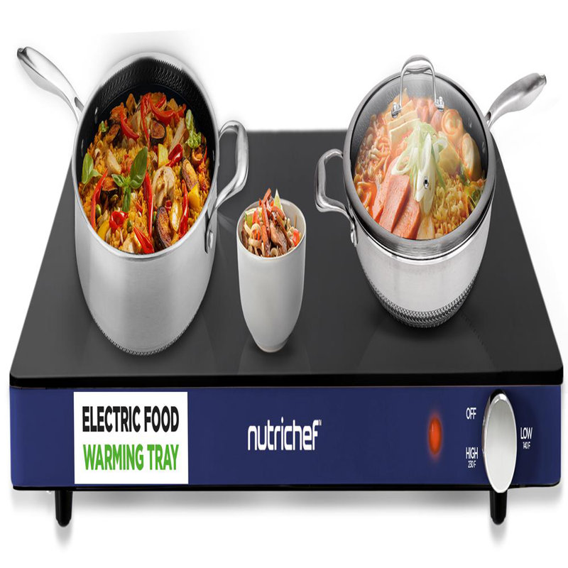 Plateau chauffant électrique - Plat chaud avec contrôle de la température réglable idéal pour les buffets, les restaurants, les fêtes, les événements et les dîners à la maison