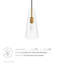 Luminaire suspendu 1 lumière en noir transparent-708461130