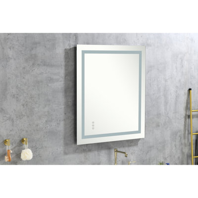 Grand miroir de salle de bain à DEL 40 "x 36" brouillard: à intensité variable, 3 couleurs, mémoire pour un style rafraîchissant avec effet de brouillard: look élégant
