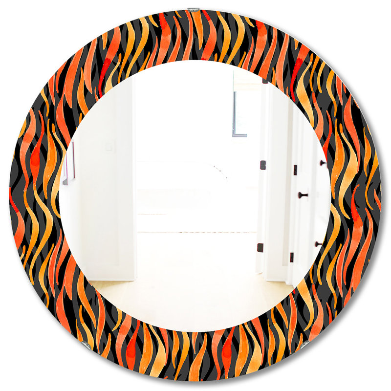 Glass Frame Mirror, 31.5" H x 31.5" W
